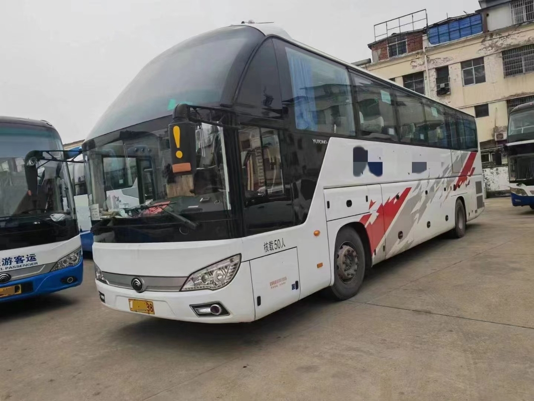 Coche usado Bus 12 metros 2 de los parabrisas de la puerta 50 del aire acondicionado medio de los asientos del motor de autobús posterior ZK6122 de Yutong