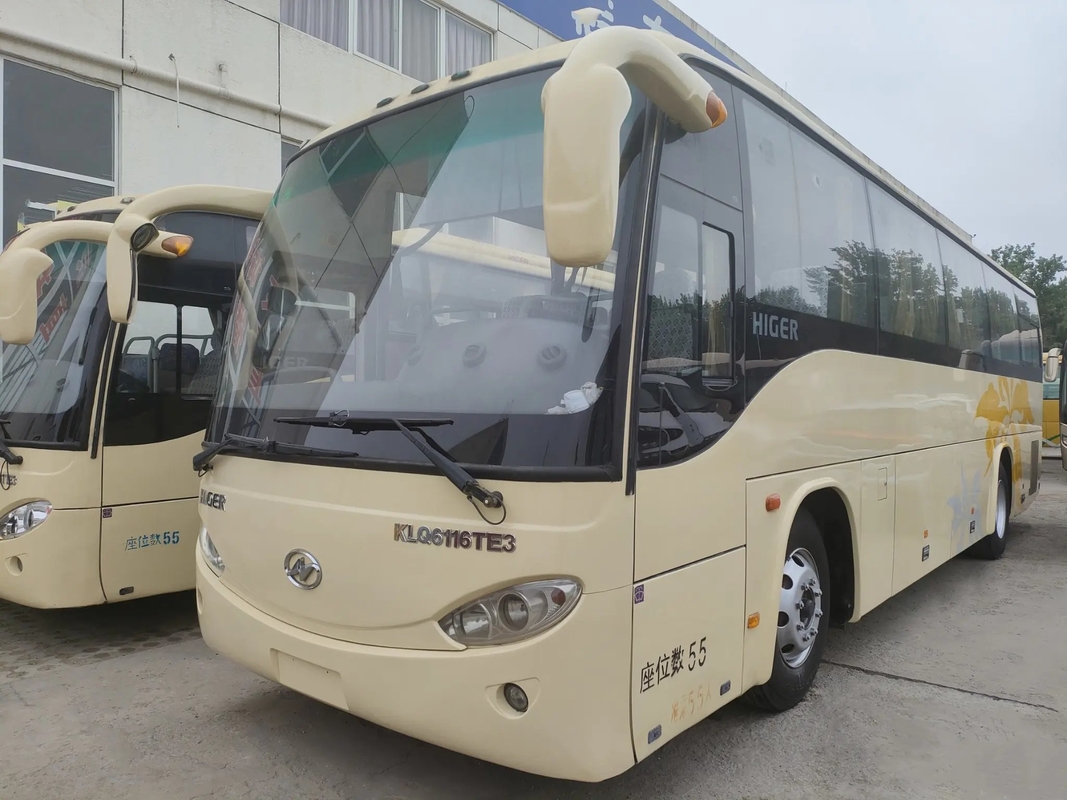 El autobús usado KLQ6116 del MCI utilizó motor de aislamiento más alto de Yuchai de la puerta de los asientos de la ventana 55 un solo 10,5 metros