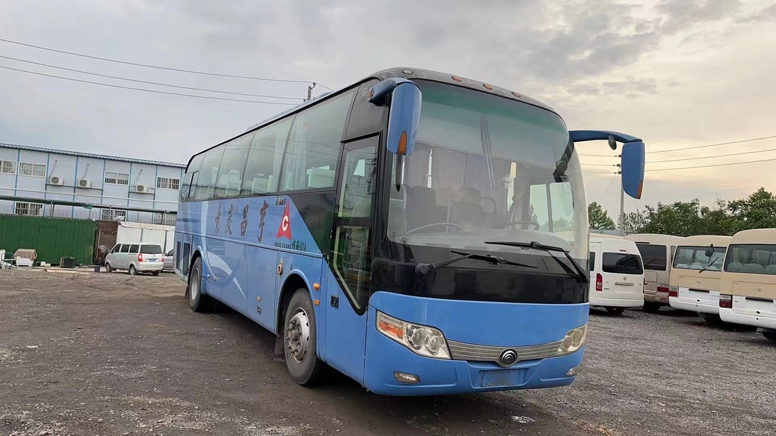 El aire acondicionado azul del color del motor de Yuchai de la disposición de los asientos de los asientos 2+3 del Microbus 60 de la segunda mano utilizó a Tong Bus joven ZK6107