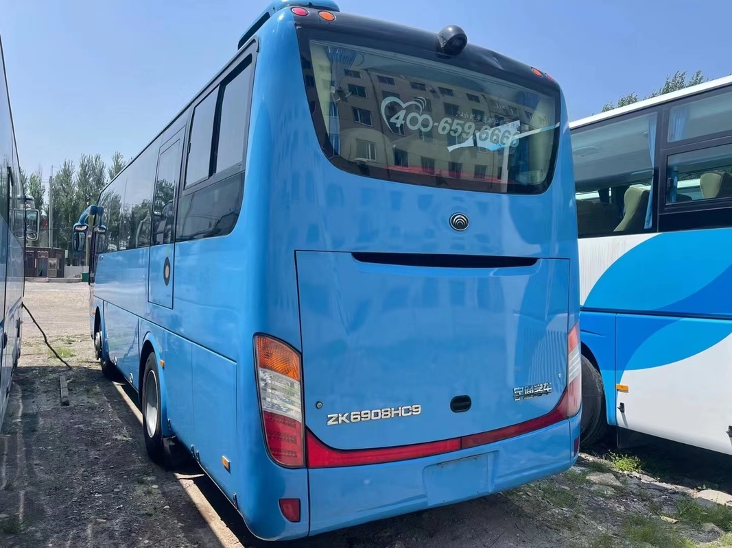 Motor usado 245hp de Yuchai de los asientos del autobús y del coche 39 pinzas raras ZK6908 de 2015 del año del color azul jóvenes del motor