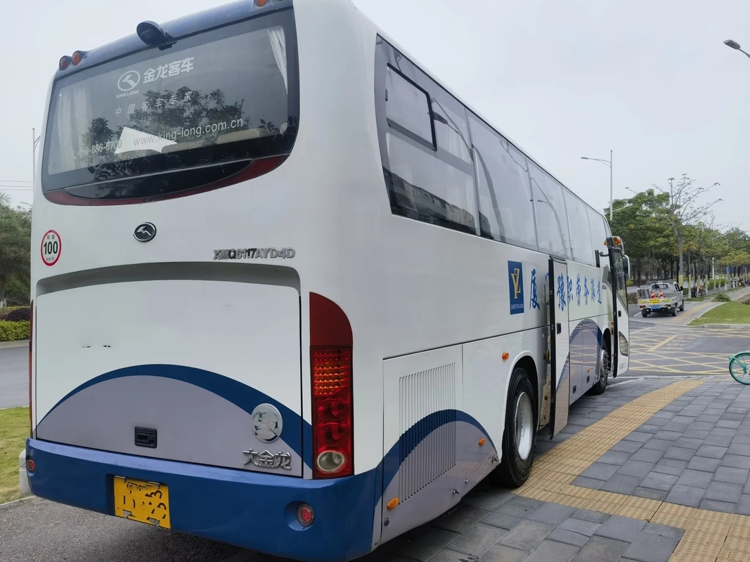 2do autobús de la mano puertas dobles de 2016 años 47 cilindros Kinglong usado LHD/RHD XMQ6117 del motor 6 de Yuchai de los asientos