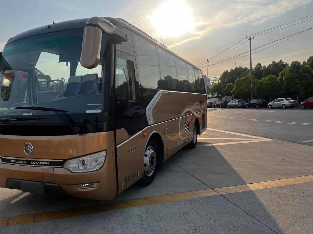 Transmisión manual usada del autobús de la ciudad 8 metros 34 asientos que sellan el dragón de oro XML6827 del aire acondicionado de la ventana