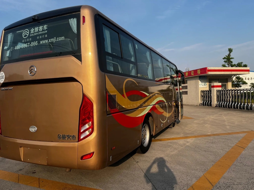 Transmisión manual usada del autobús de la ciudad 8 metros 34 asientos que sellan el dragón de oro XML6827 del aire acondicionado de la ventana