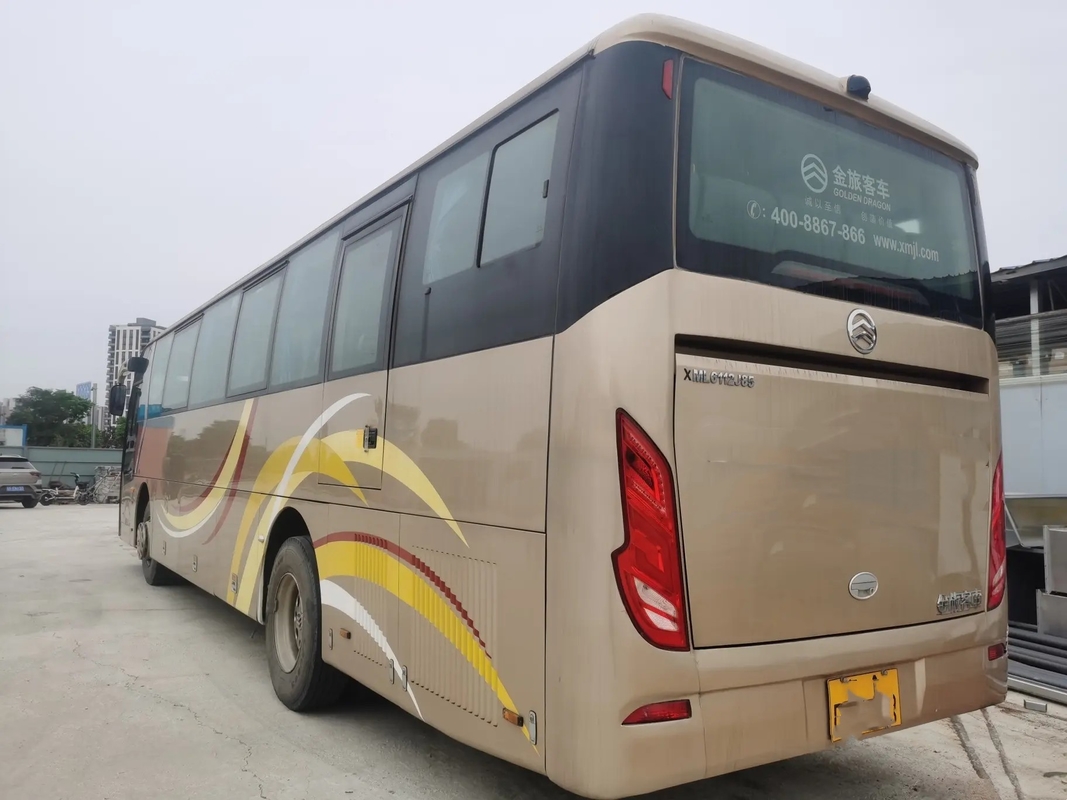 El motor 245hp de Weichai de los asientos del autobús 50 del motor diesel utilizó puerta de oro del resorte plano del dragón XML6112 la sola con el aire/acondicionado