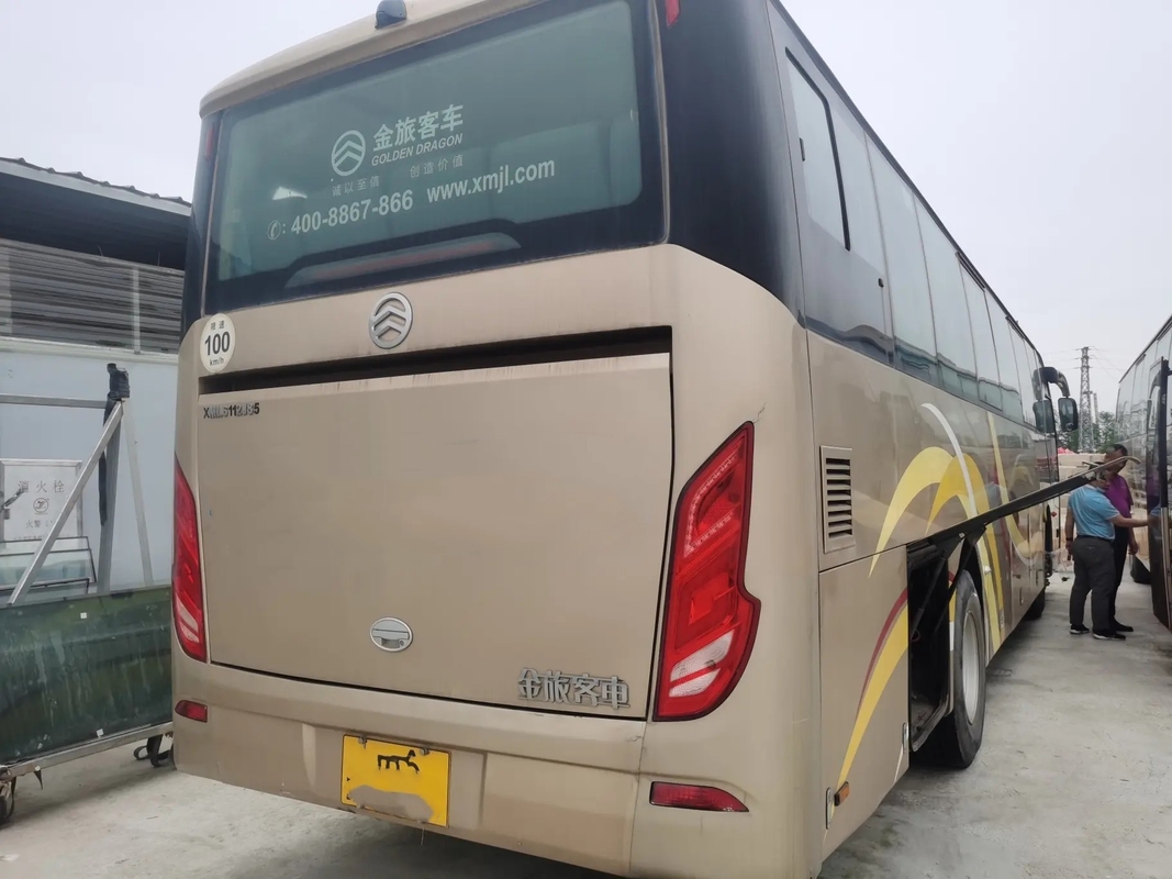 El motor 245hp de Weichai de los asientos del autobús 50 del motor diesel utilizó puerta de oro del resorte plano del dragón XML6112 la sola con el aire/acondicionado