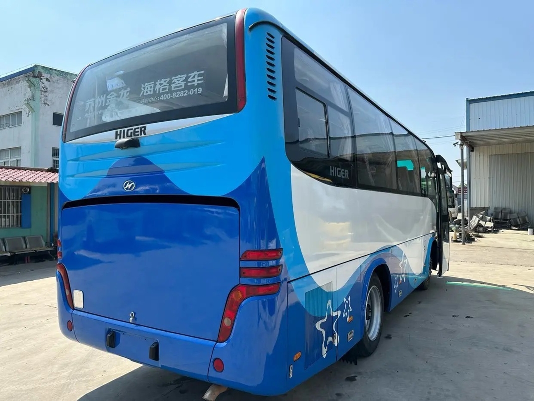 Mano usada un KLQ6796 más alto de la transmisión manual de los asientos de la suspensión 33 del saco hinchable del motor de Yuchai del autobús del tránsito 2da con el aire/acondicionado