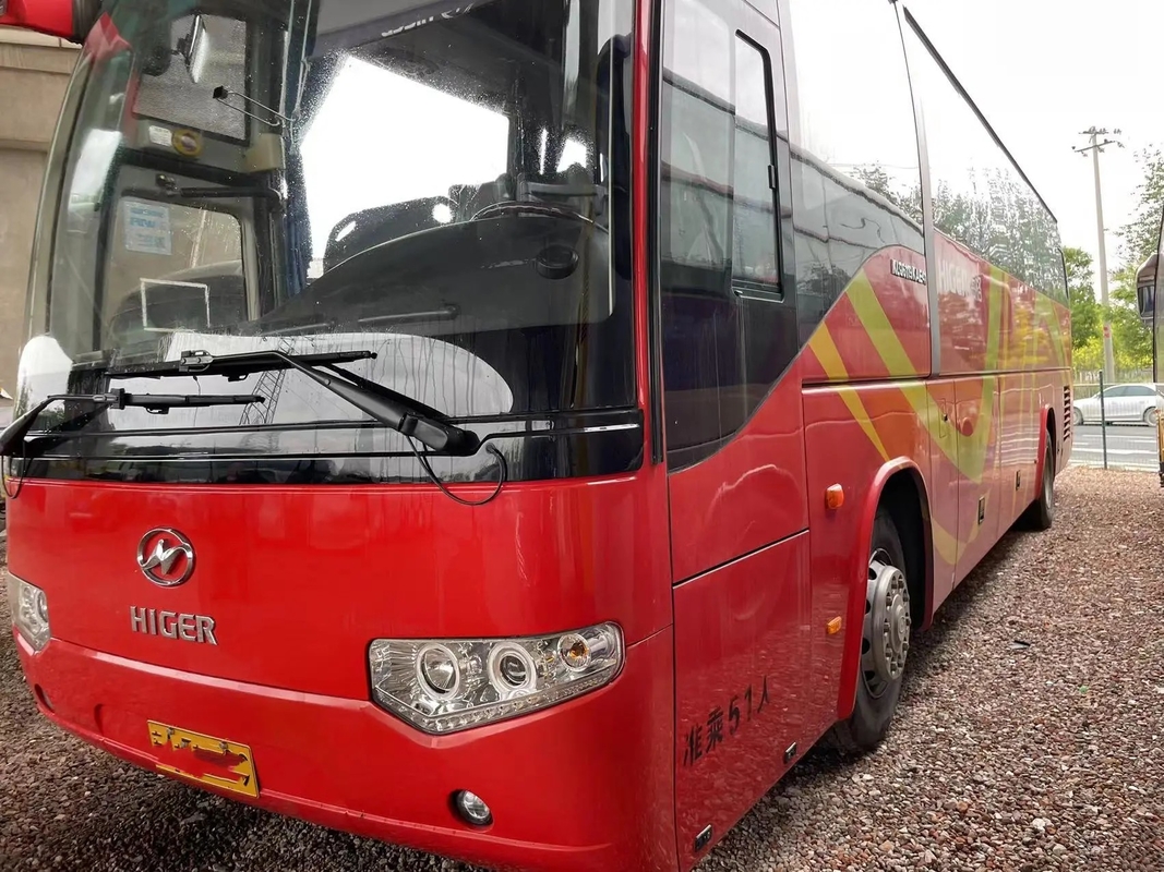 el color rojo de los 2dos de la mano del coche asientos de Middle Passenger Door 51 10,5 metros de motor de Yuchai utilizó un autobús más alto KLQ6109