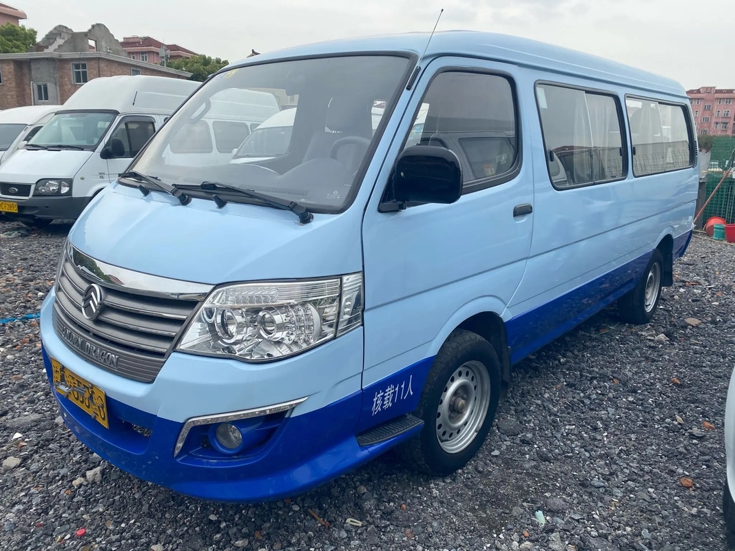 Motor de gasolina de oro de Dragon Hiace XML6532 del color 11 de los asientos blancos y azules del microbús usado de 12 Seater LHD