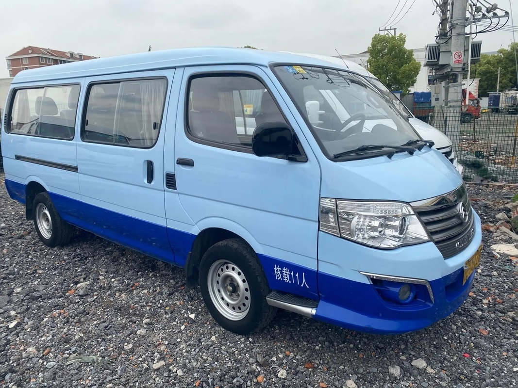 Motor de gasolina de oro de Dragon Hiace XML6532 del color 11 de los asientos blancos y azules del microbús usado de 12 Seater LHD
