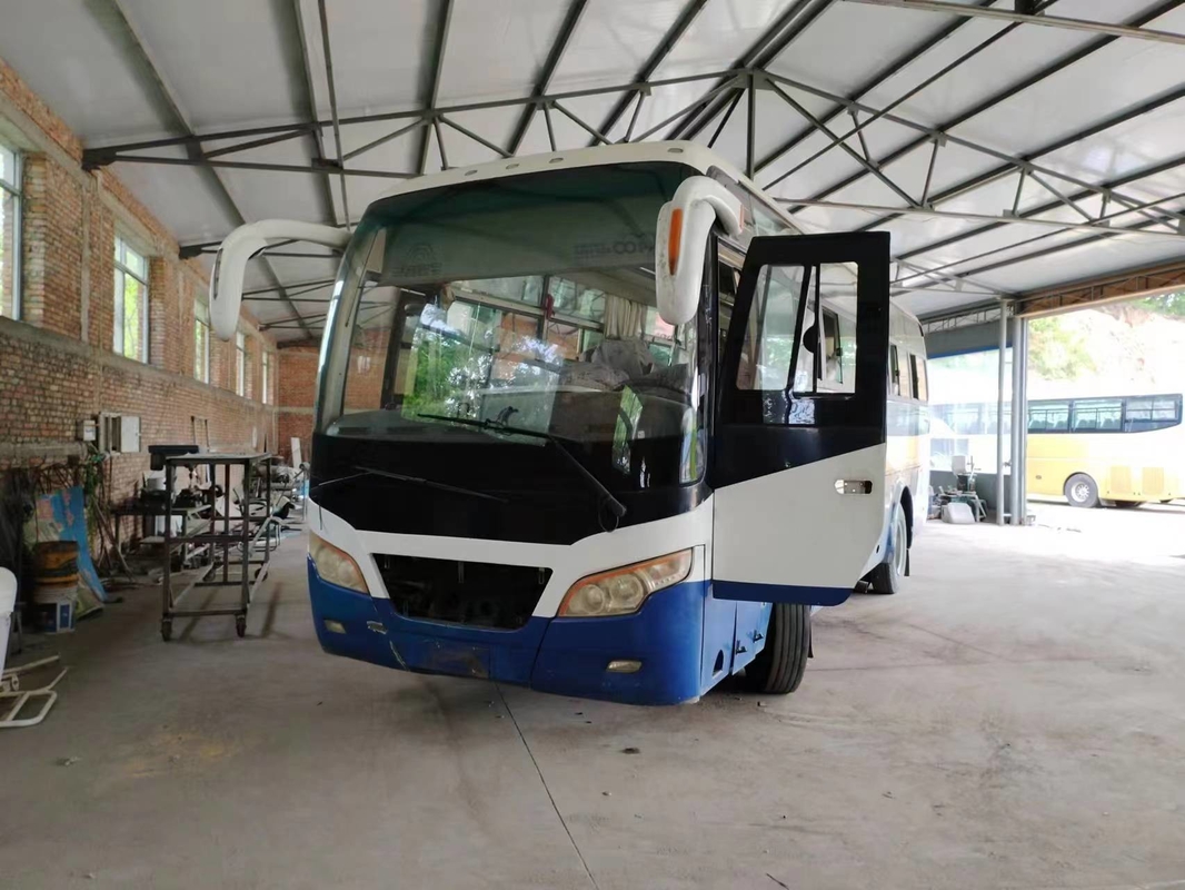 El servicio de autobús usado Front Engine 41 asienta microbús ZK6892D de Yutong del resorte plano del aire acondicionado de la ventana de desplazamiento el 2do
