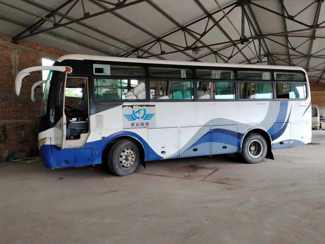 El servicio de autobús usado Front Engine 41 asienta microbús ZK6892D de Yutong del resorte plano del aire acondicionado de la ventana de desplazamiento el 2do