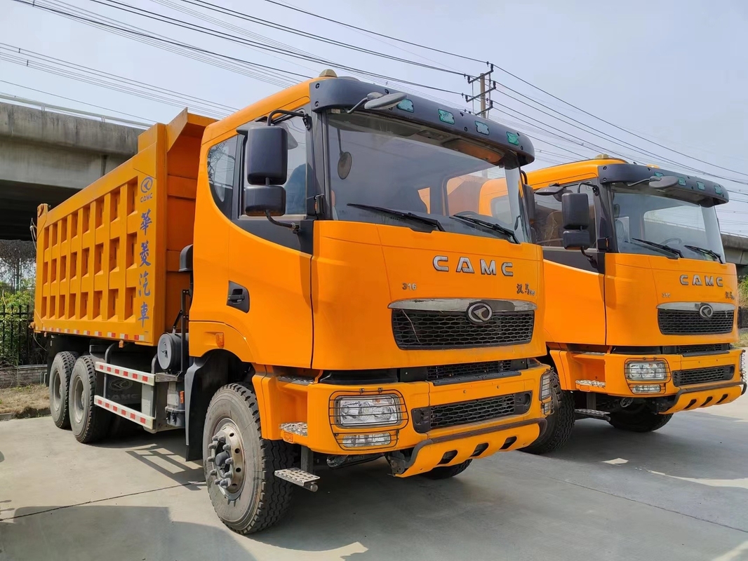 Cabeza plana usada de los camiones volquete 316hp 6×4 de la impulsión del modelo 10 del camión volquete resistente comercial de los neumáticos CAMC