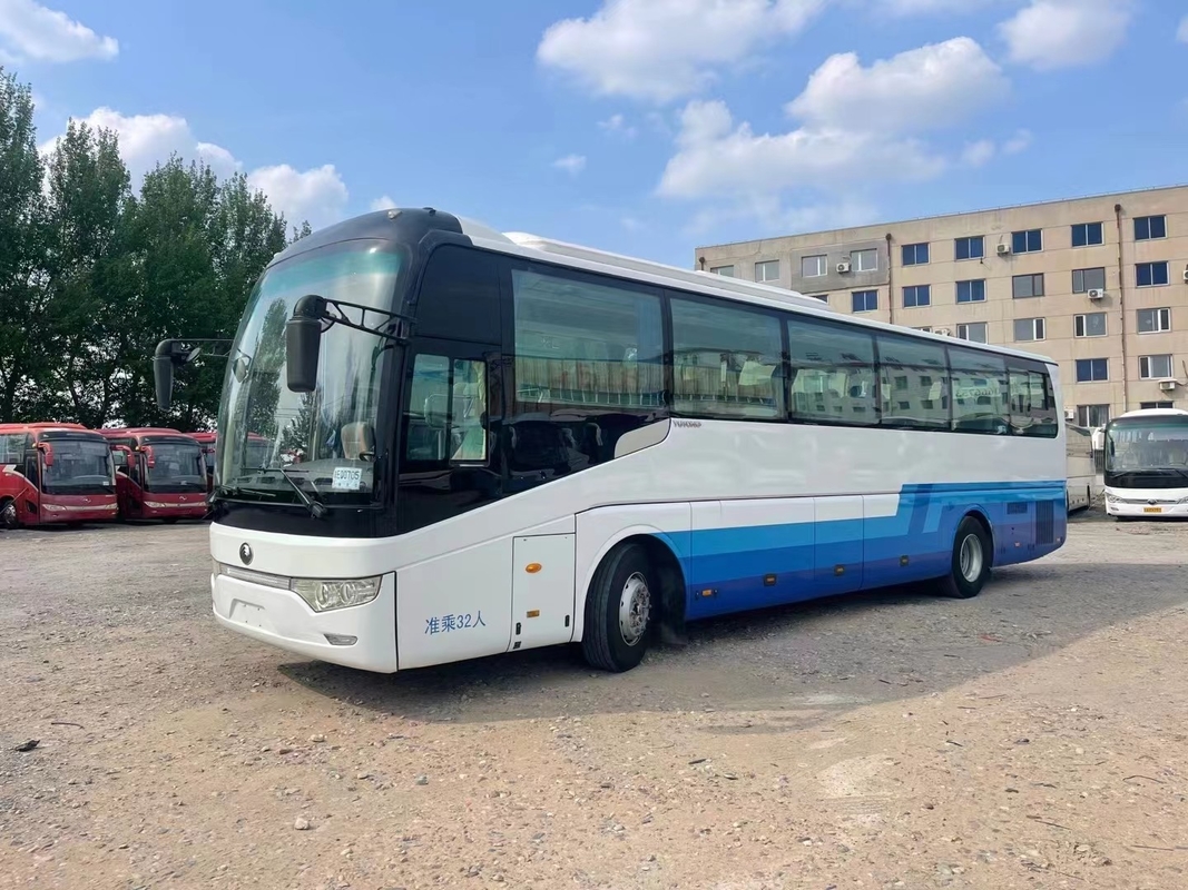 Autobús medio usado ZK6122 de Yutong de la mano del portaequipajes LHD/RHD 2do de la puerta del motor 336hp de Weichai de los asientos del autobús 32 del viaje