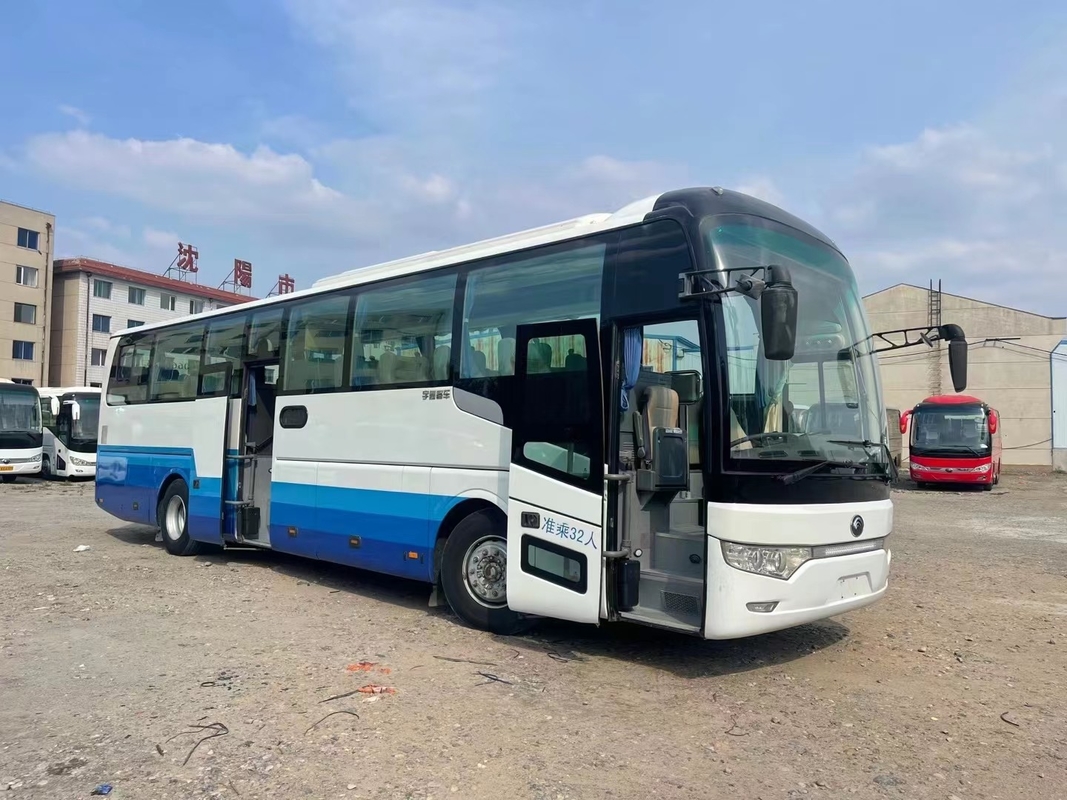 Autobús medio usado ZK6122 de Yutong de la mano del portaequipajes LHD/RHD 2do de la puerta del motor 336hp de Weichai de los asientos del autobús 32 del viaje