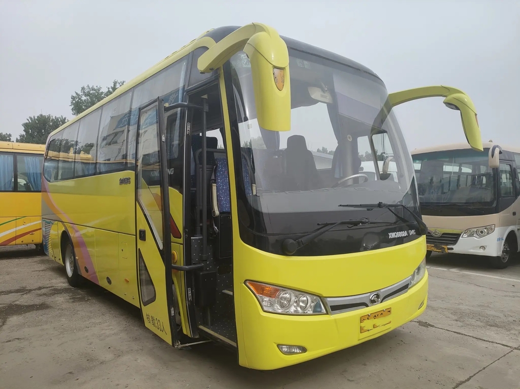 Mini Coach usado autobús XMQ6802 de Kinglong de la mano de la sola de la puerta de 2015 asientos del año 33 2do de equipaje del compartimiento ventana del lacre