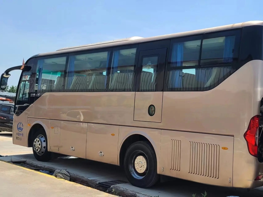 Autobuses diesel usados asientos del estándar de emisión del EURO IV de 2015 años 35 que sellan la ventana Champagne Color Ankai Bus HFF6859