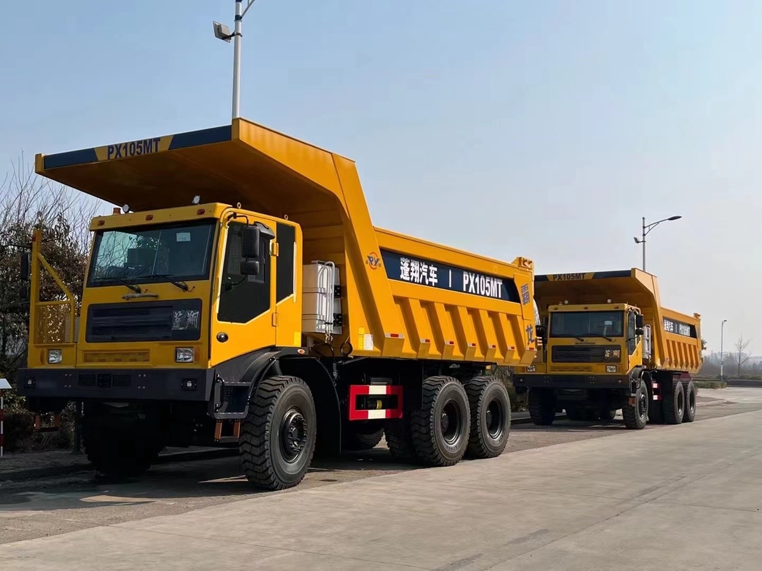 Taxi de fuselaje ancho minero de la compensación de la caja de cambios del camión volquete PX95 de Weichai del motor 530hp 6×6 del reversible lleno RÁPIDO de la impulsión
