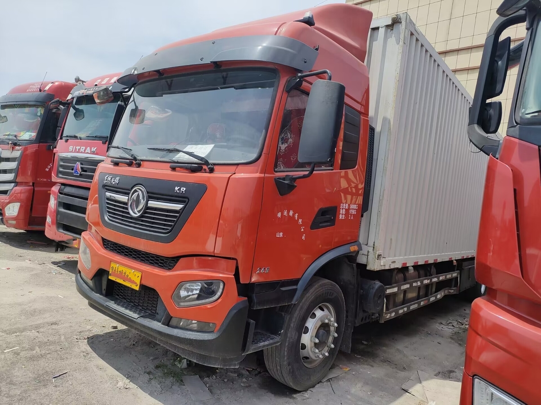 Caja de cambios rápida usada de Cummins Engine 245 HP de los camiones del cargo 10 metros de alta cabina larga Dongfeng Van Truck del tejado