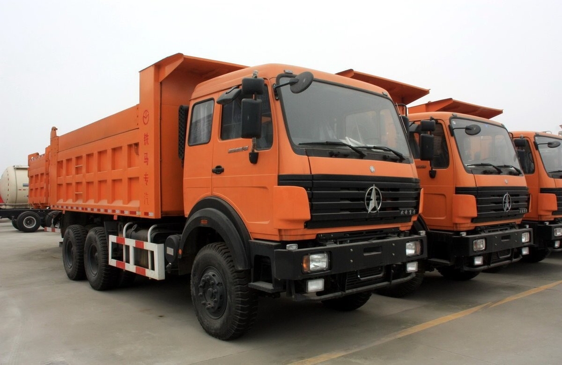 Beiben 6x4 Tipper Usado camión de basura Euro 3 Weichai Motor 290 HP Uso de minería