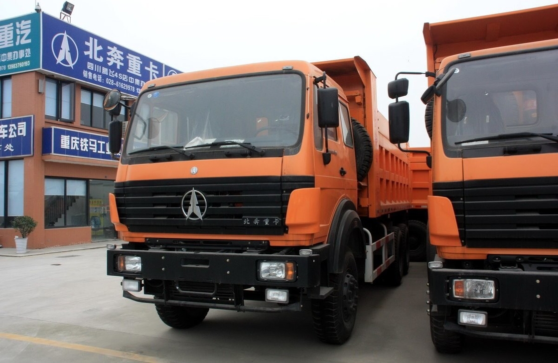 Beiben 6x4 Tipper Usado camión de basura Euro 3 Weichai Motor 290 HP Uso de minería