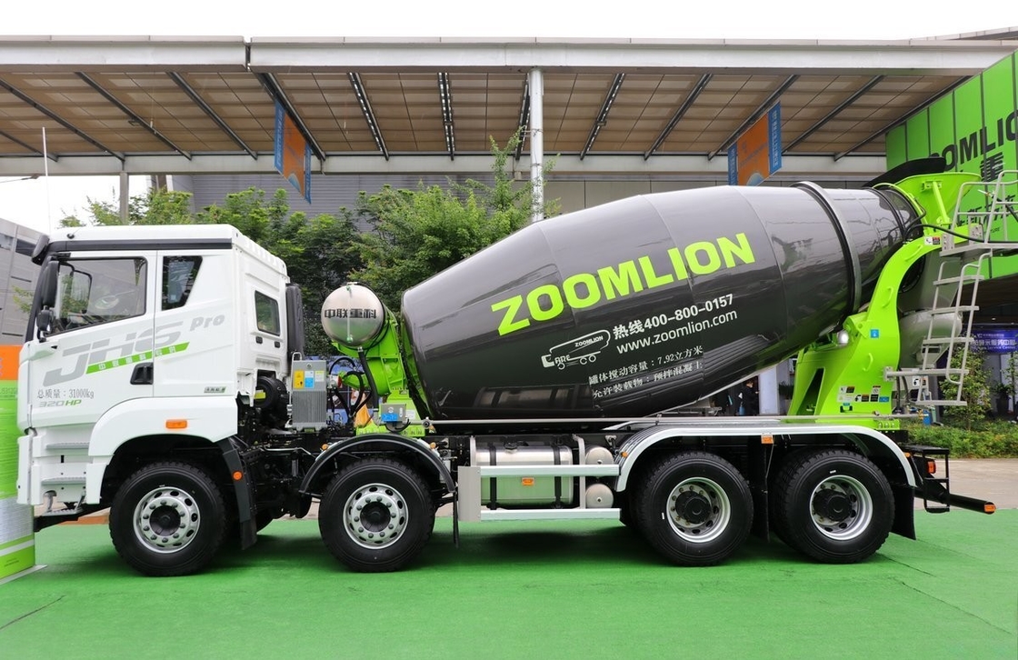 Euro 5 Jiefang camión de mezcla de hormigón usado 320hp 8 * 4 modo de conducción 8 neumáticos cúbicos 12