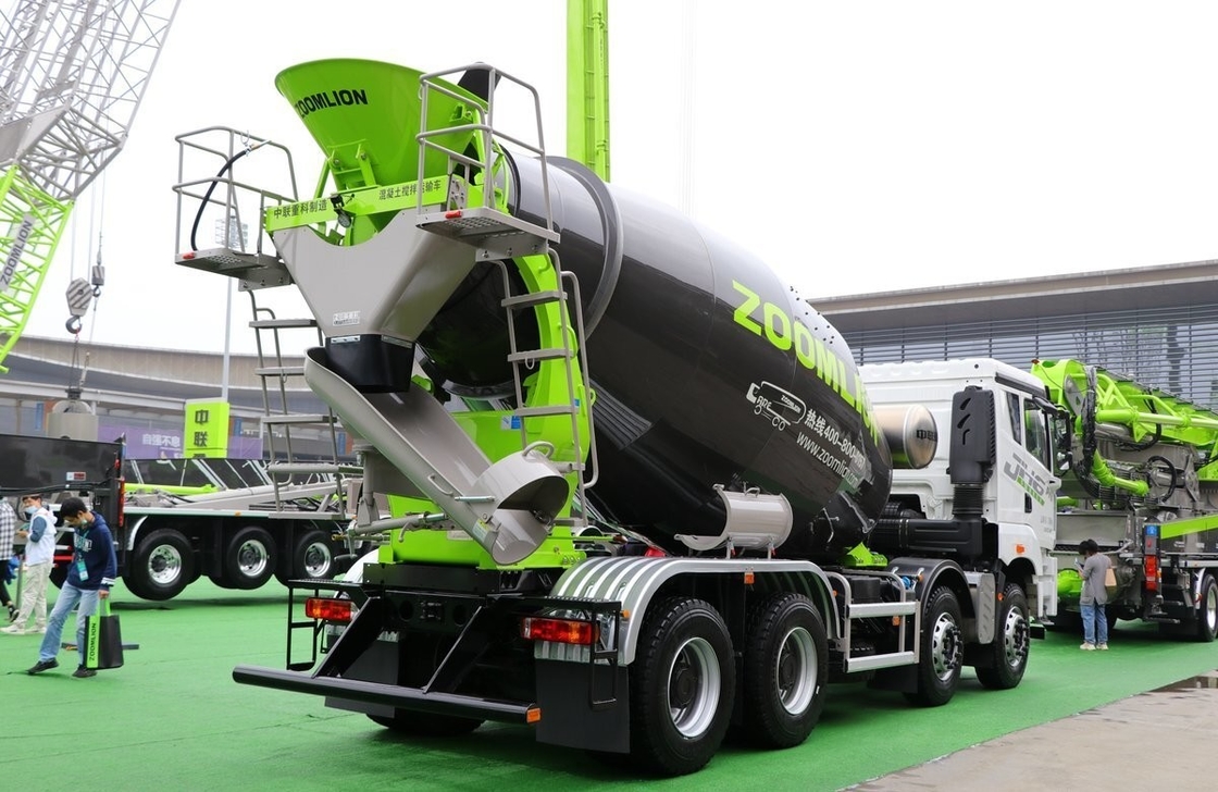 Euro 5 Jiefang camión de mezcla de hormigón usado 320hp 8 * 4 modo de conducción 8 neumáticos cúbicos 12