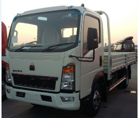 3 toneladas Largo del camión Tanque de carga Howo 4*2 Caja plana Camión de camión Cabina única RHD Euro 2
