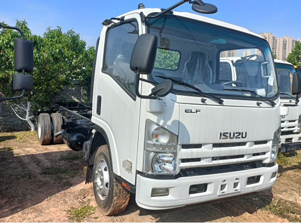 Camión de carga de fila única Isuzu 10 toneladas 4×2 Camión de camión 5,5 metros de largo Caja Euro 4 Cabina plana
