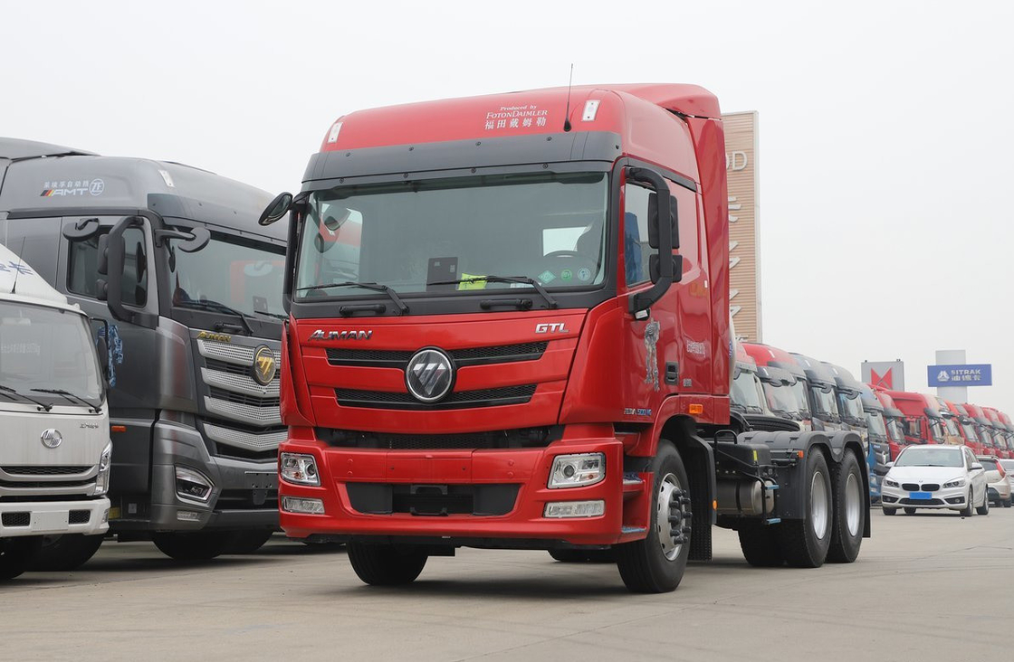 Camiones tractores usados 6*4 Foton GTL Cabeza de caballo GNL Motor Cummins 500hp caja de cambios rápida