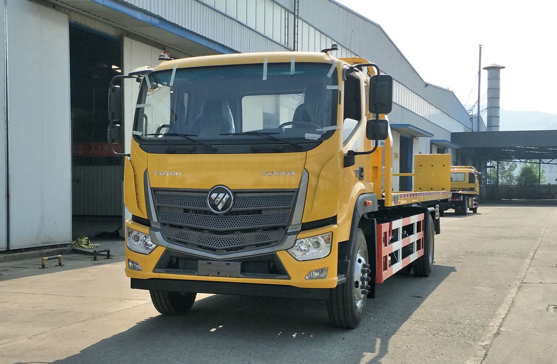 Modo de impulsión de la cama plana 4*2 del motor diesel 210hp de Foton del camión de auxilio de 7 toneladas 10,5 metros de largo