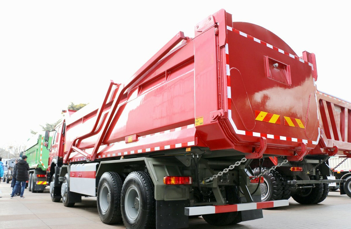 Camión de descarga de tiradores usados 8×4 Modo de conducción 12 neumáticos Transporte Compuesto HW76 Cabina de techo plano