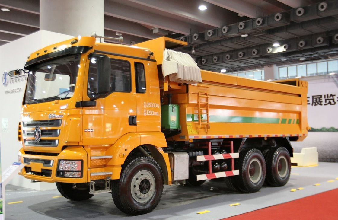 China camión de basura para la venta U-tipo de caja Shacman Tipper Weichai 290hp motor de una sola cabina y medio