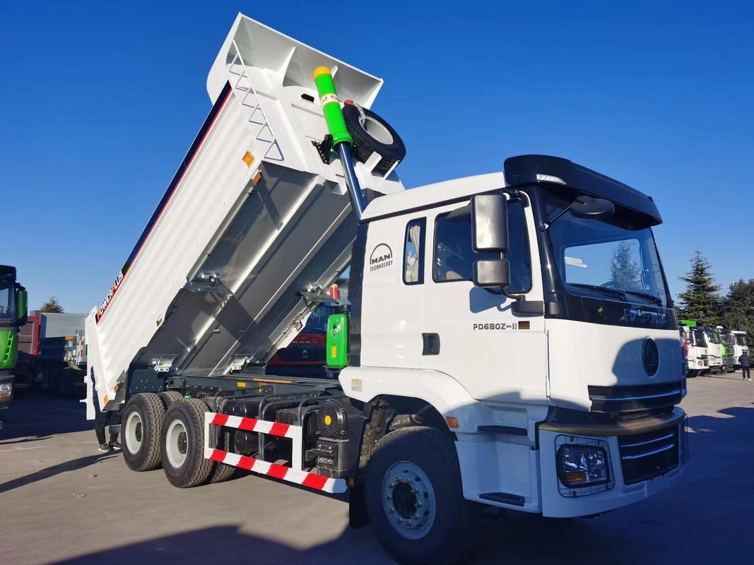Camiones de tiradores usados Shacman E3 camión de descarga 2024 año Cummins motor 385hp Uso en África