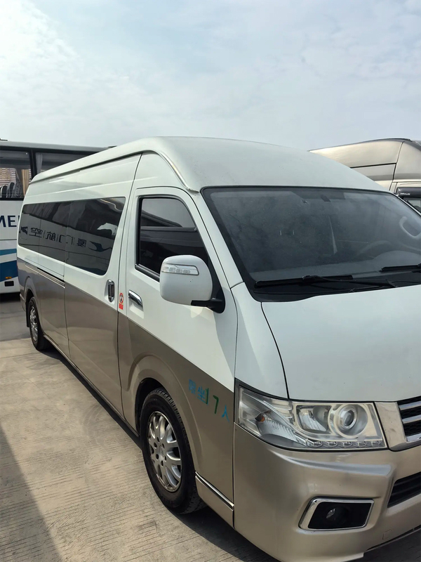 Minicoche usado 2017 año 19 asientos motor de aceite puerta oscilante externa Jinlong Hiace