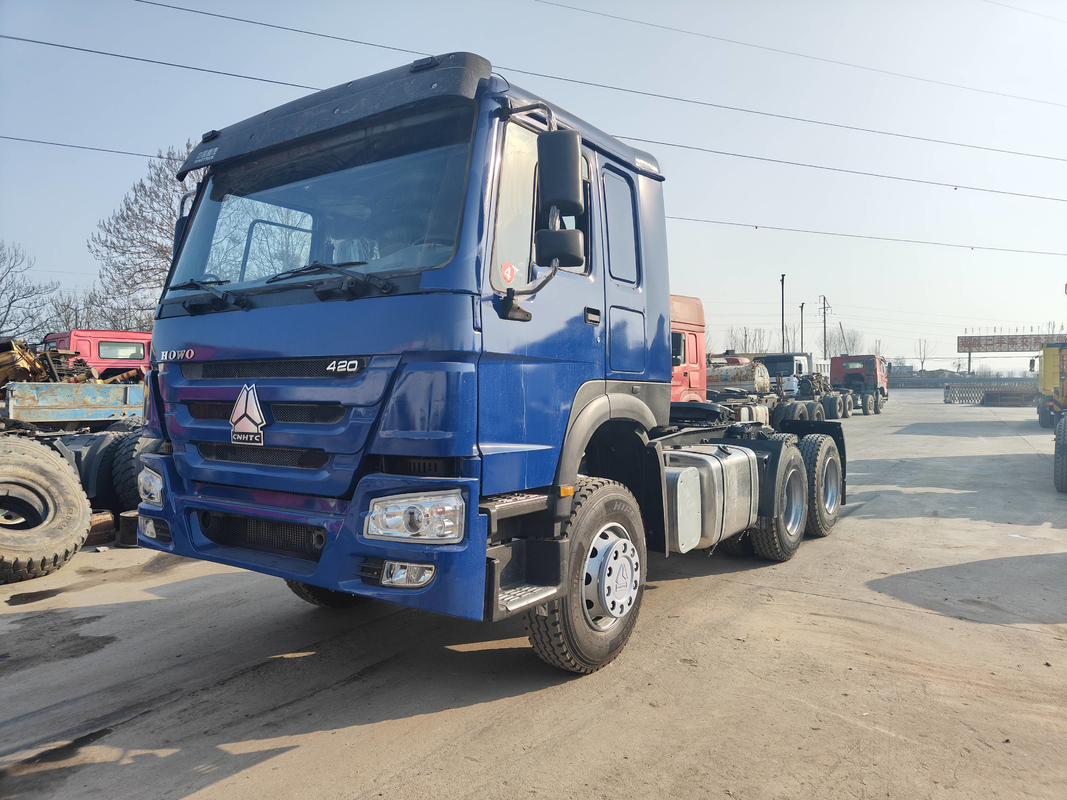 Usado 420 Howo camiones tractor 6*4 modo de conducción 12 ruedas cabeza de remolque Euro 3 uso en África
