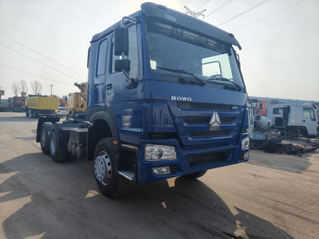 Usado 420 Howo camiones tractor 6*4 modo de conducción 12 ruedas cabeza de remolque Euro 3 uso en África