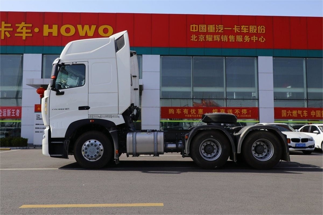 T7H Camión pesado con aire acondicionado Deflector de amortiguador hidráulico 6X4 Tractor de mercancías peligrosas