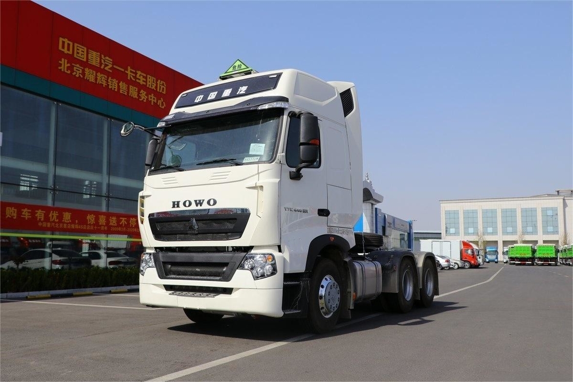 T7H Camión pesado con aire acondicionado Deflector de amortiguador hidráulico 6X4 Tractor de mercancías peligrosas