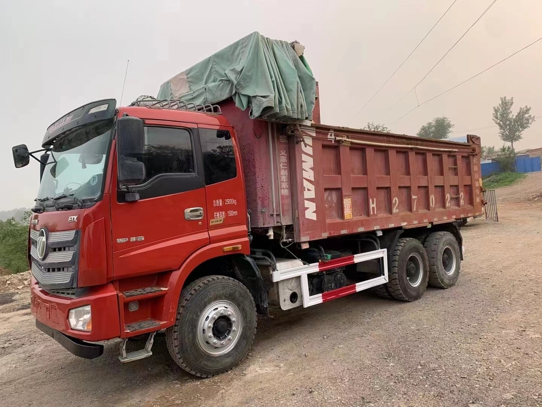 Camiones usados con precios de 10 ruedas Foton Dumper Cargando 30 toneladas Gran cubo con tapa