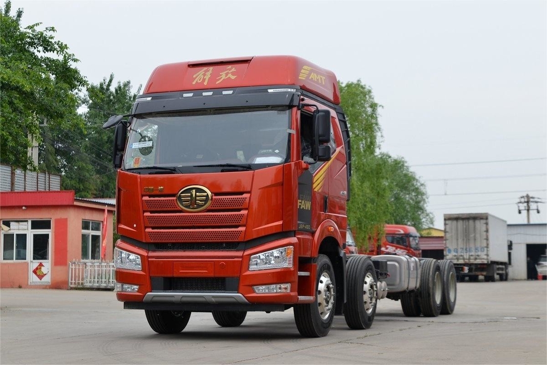 FAW Jiefang Camión pesado de alta velocidad Diesel 8X4 320HP 9.5m Barandillas Chasis de camión de transporte