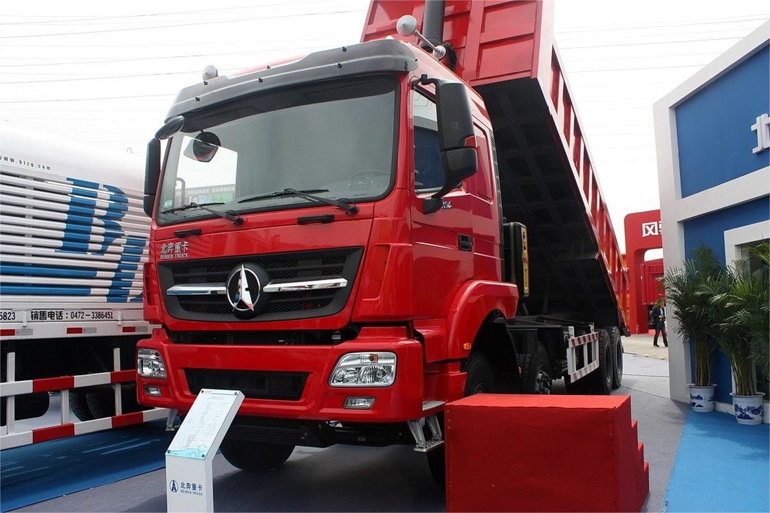 Camión pesado 340 CV 8X4 7.2m Cuerpo rojo Aire acondicionado montado en la parte superior Marca Beiben