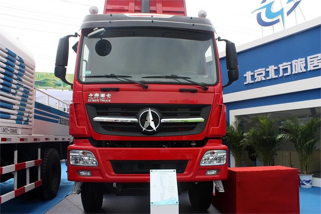 Camión pesado 340 CV 8X4 7.2m Cuerpo rojo Aire acondicionado montado en la parte superior Marca Beiben