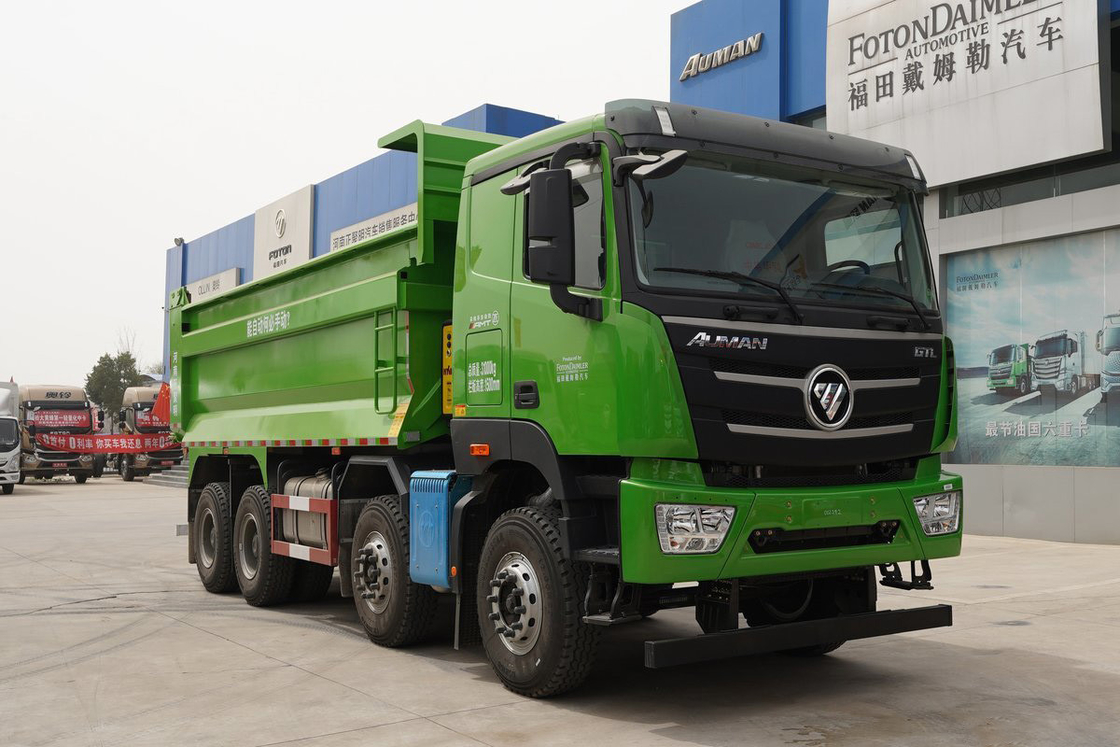 Foton Auman GTL camión de descarga 490HP 8X4 AMT 12 velocidades automático 6.8m trasero descarga 360 grados de imágenes