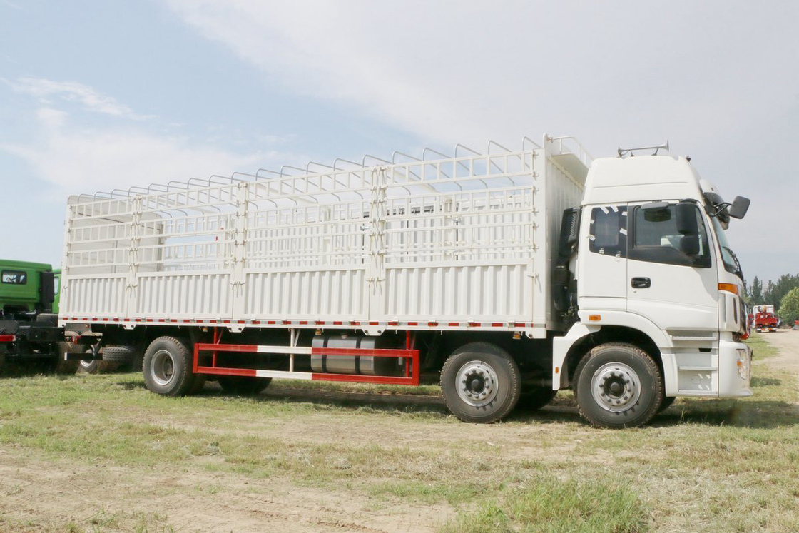 Foton Auman Stake Truck Serie 6 Camión de trabajo pesado Diesel de 8 velocidades 245HP 6X2 9.53m Cuerpo blanco