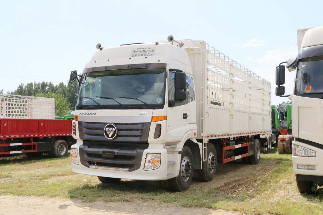 Foton Auman Stake Truck Serie 6 Camión de trabajo pesado Diesel de 8 velocidades 245HP 6X2 9.53m Cuerpo blanco