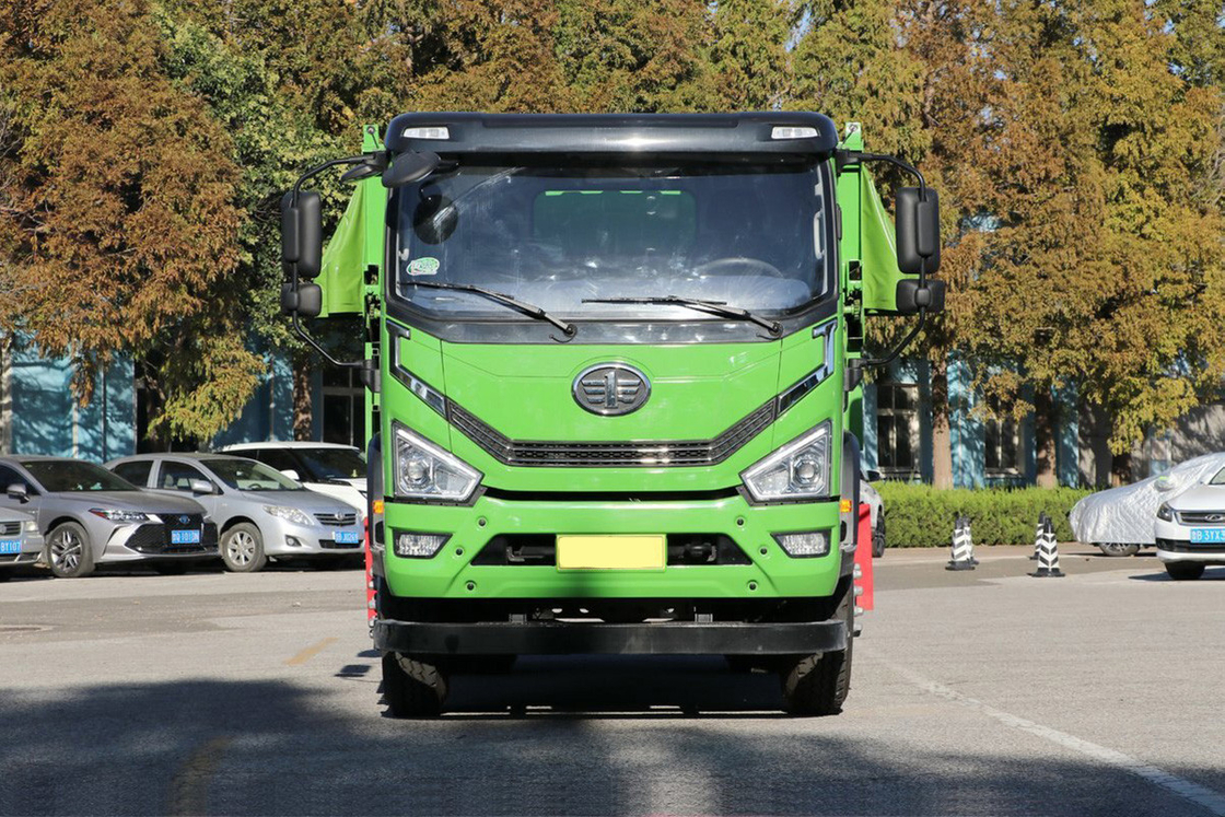 Qingdao Jiefang Dump Truck Tiger 6G 200 CV Diesel de 10 velocidades con una fila y media de cabina 4x2 4m
