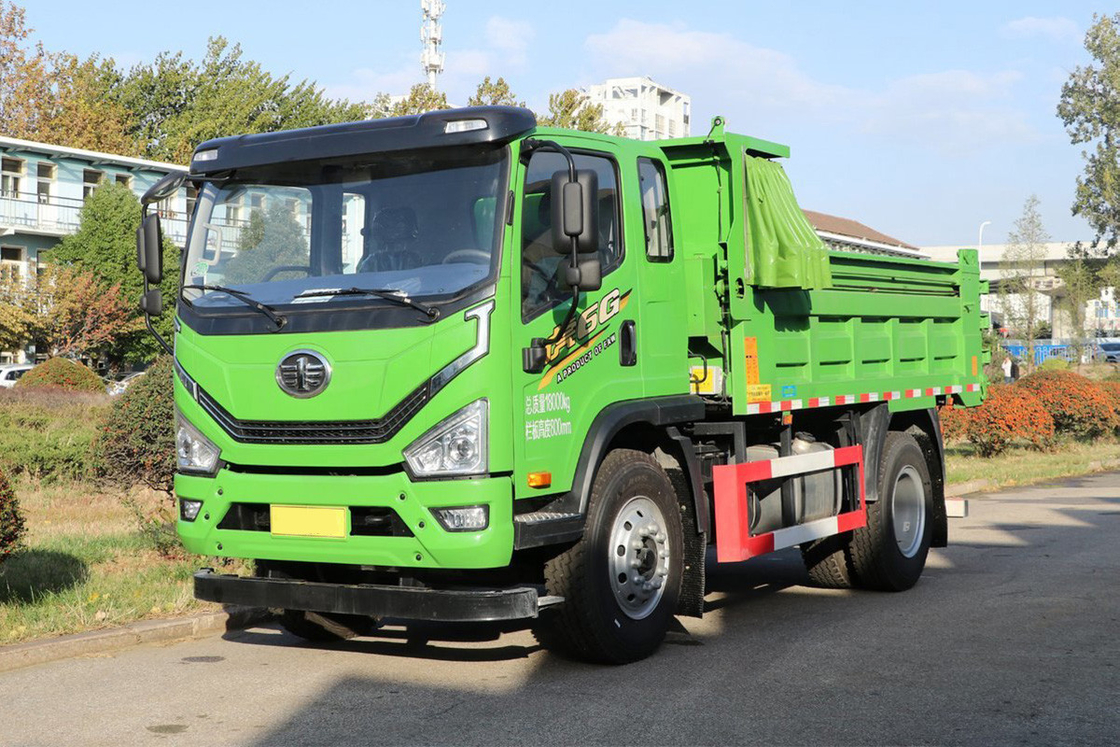Qingdao Jiefang Dump Truck Tiger 6G 200 CV Diesel de 10 velocidades con una fila y media de cabina 4x2 4m