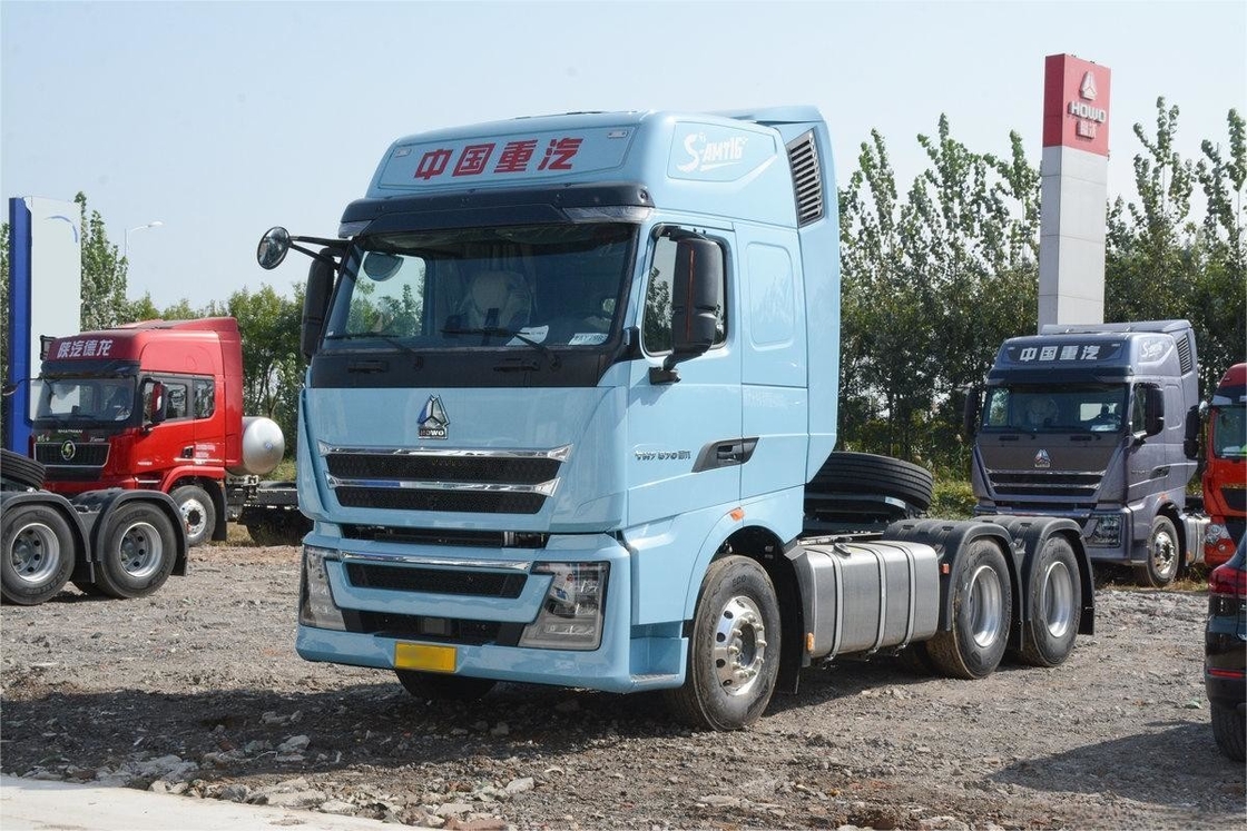 Howo Tractor Truck Nacional VI 6X4 AMT Automático trasero doble eje trasero ocho ruedas 570HP