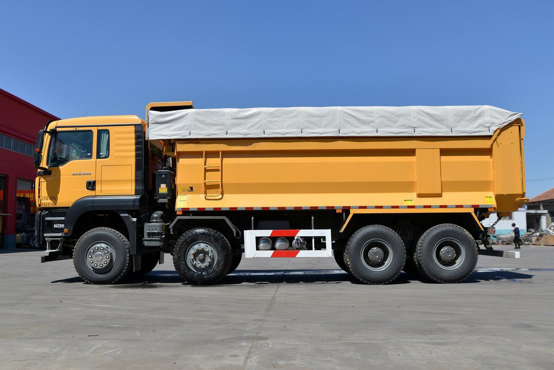 SITRAK camión tractor G7W camión pesado diesel 400 hp 8X4 6.8m cuerpo amarillo trasero Sinotruk