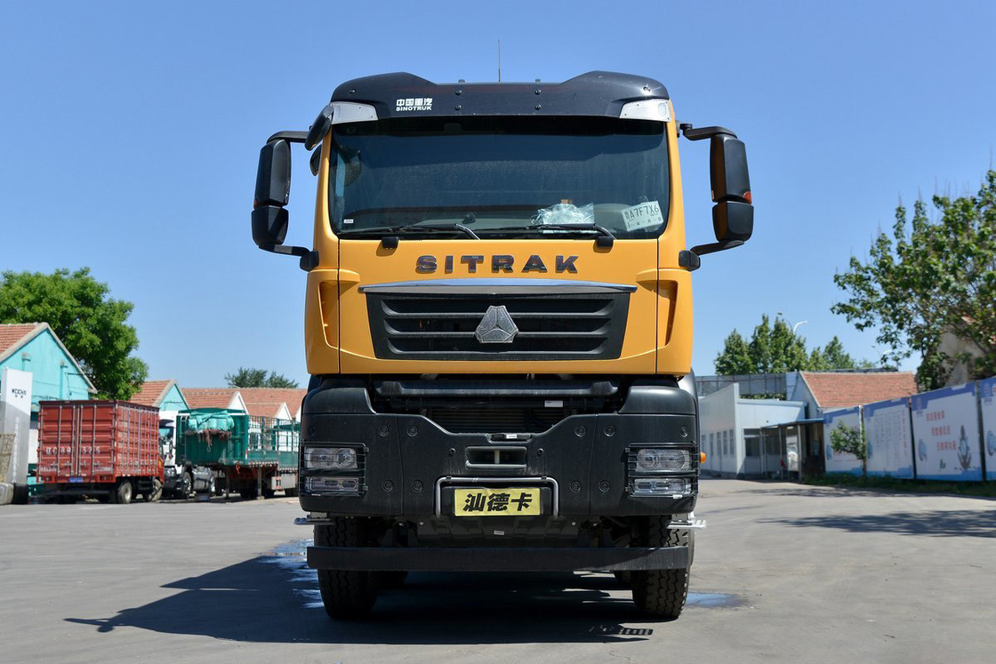 SITRAK camión tractor G7W camión pesado diesel 400 hp 8X4 6.8m cuerpo amarillo trasero Sinotruk